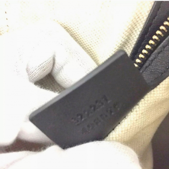 GUCCI MICRO SHIMA GG BLACK LEATHER BOSTON TRAVEL HAND BAG/Q4606 - Picture 11 of 12